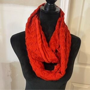 Cato Vibrant Red Knit Infinity Scarf